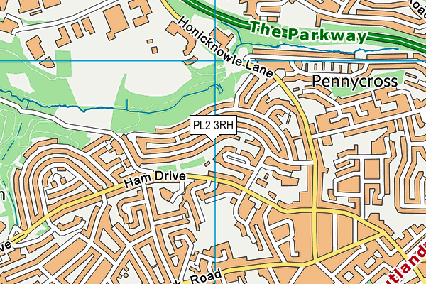 PL2 3RH map - OS VectorMap District (Ordnance Survey)