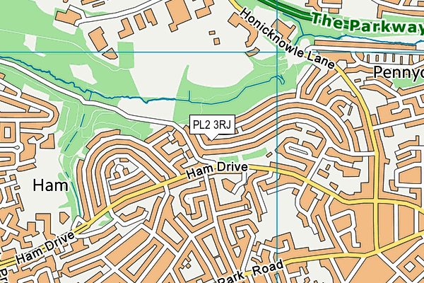 PL2 3RJ map - OS VectorMap District (Ordnance Survey)