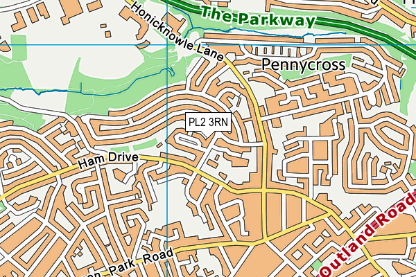 PL2 3RN map - OS VectorMap District (Ordnance Survey)