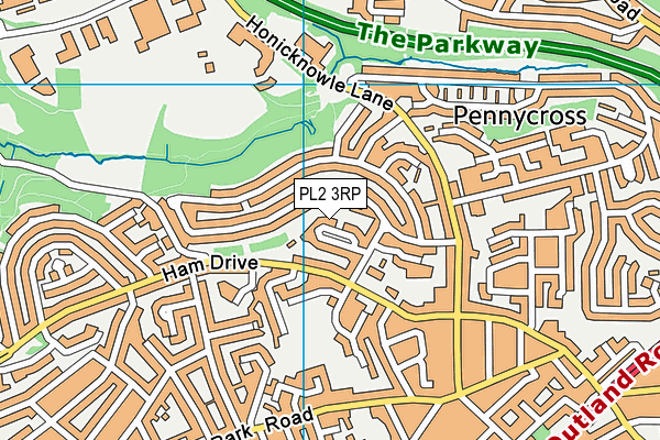 PL2 3RP map - OS VectorMap District (Ordnance Survey)