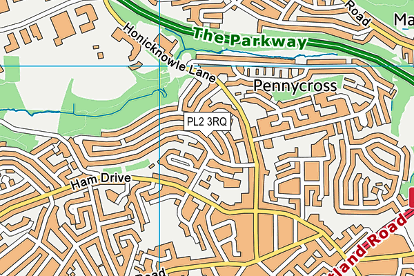 PL2 3RQ map - OS VectorMap District (Ordnance Survey)