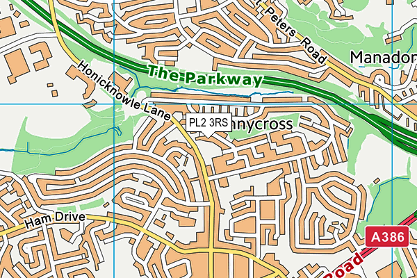 PL2 3RS map - OS VectorMap District (Ordnance Survey)