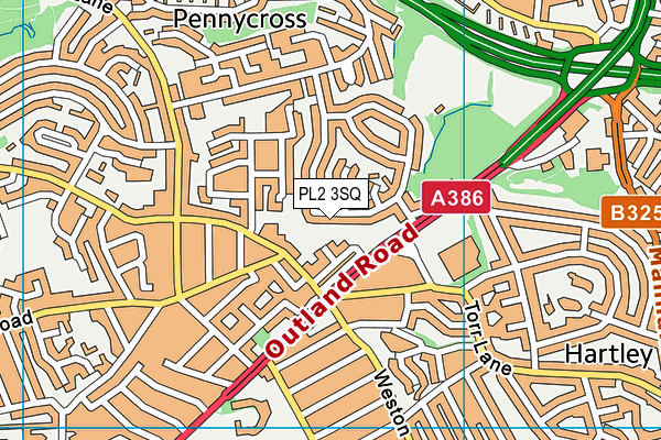 PL2 3SQ map - OS VectorMap District (Ordnance Survey)