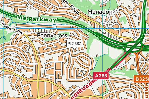 PL2 3SZ map - OS VectorMap District (Ordnance Survey)