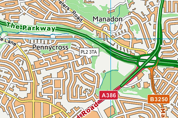 PL2 3TA map - OS VectorMap District (Ordnance Survey)