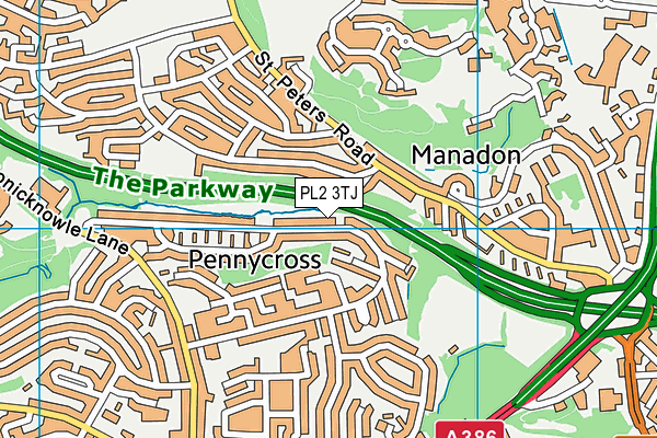 PL2 3TJ map - OS VectorMap District (Ordnance Survey)