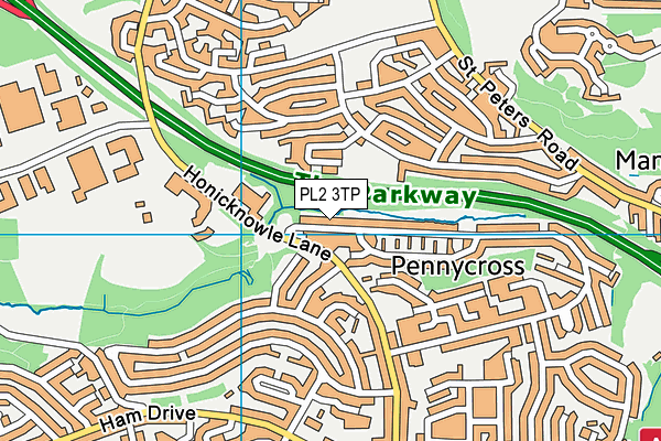 PL2 3TP map - OS VectorMap District (Ordnance Survey)