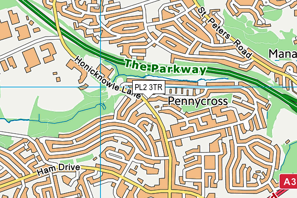 PL2 3TR map - OS VectorMap District (Ordnance Survey)