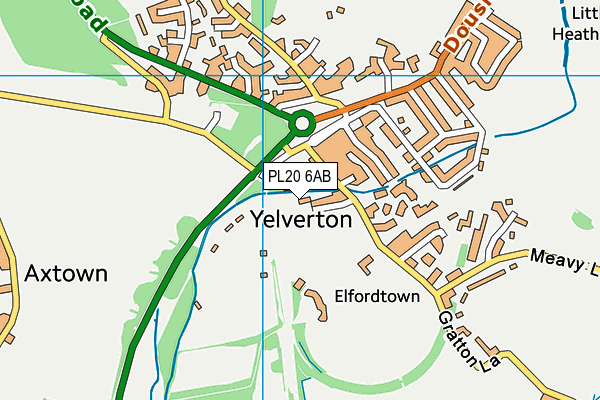 PL20 6AB map - OS VectorMap District (Ordnance Survey)