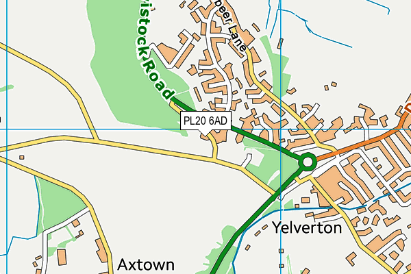 PL20 6AD map - OS VectorMap District (Ordnance Survey)