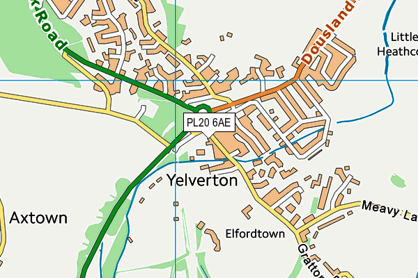 PL20 6AE map - OS VectorMap District (Ordnance Survey)