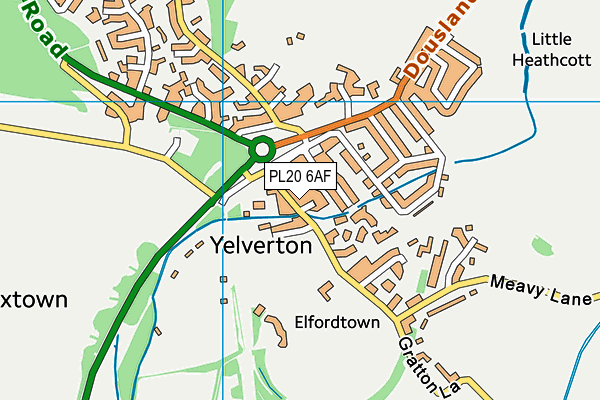 PL20 6AF map - OS VectorMap District (Ordnance Survey)