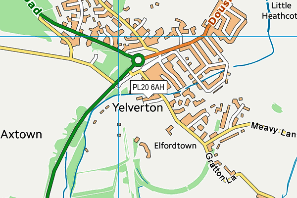 PL20 6AH map - OS VectorMap District (Ordnance Survey)