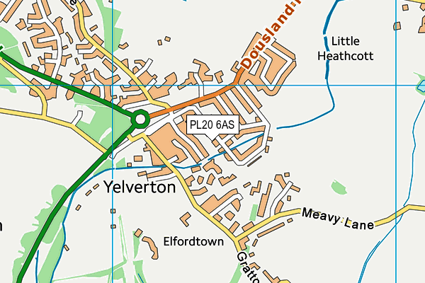 PL20 6AS map - OS VectorMap District (Ordnance Survey)