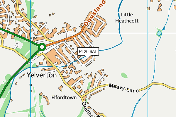 PL20 6AT map - OS VectorMap District (Ordnance Survey)