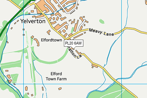 PL20 6AW map - OS VectorMap District (Ordnance Survey)