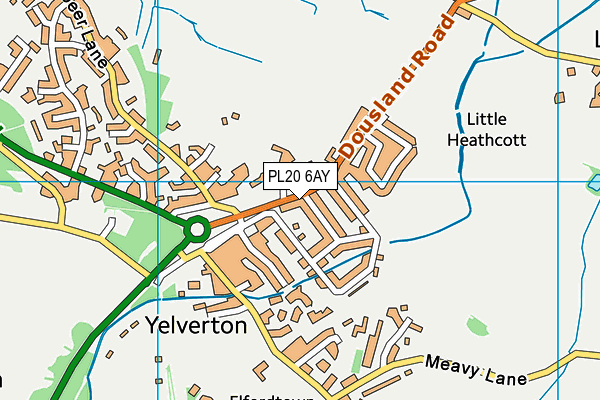 PL20 6AY map - OS VectorMap District (Ordnance Survey)