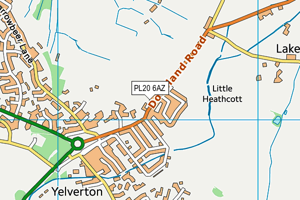 PL20 6AZ map - OS VectorMap District (Ordnance Survey)