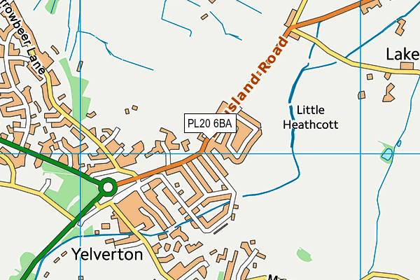 PL20 6BA map - OS VectorMap District (Ordnance Survey)