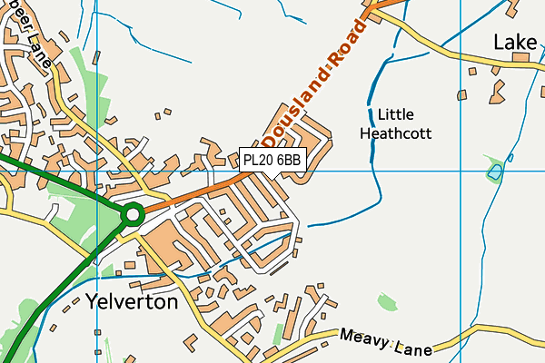 PL20 6BB map - OS VectorMap District (Ordnance Survey)