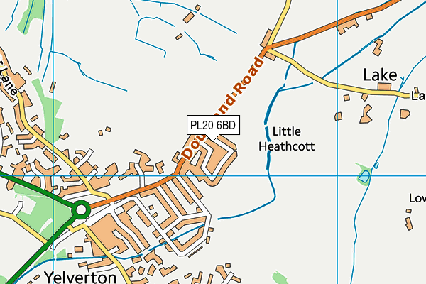 PL20 6BD map - OS VectorMap District (Ordnance Survey)