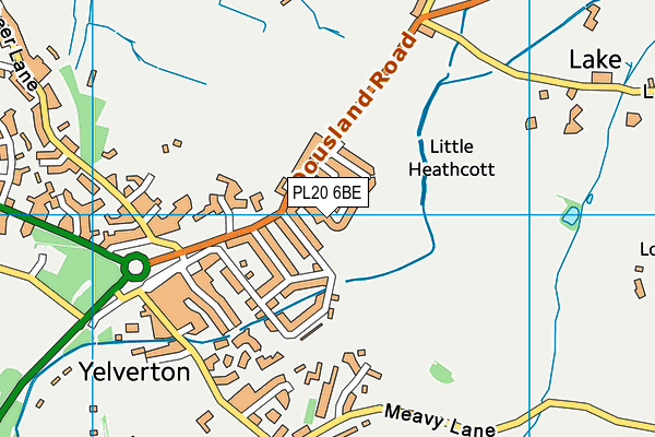 PL20 6BE map - OS VectorMap District (Ordnance Survey)