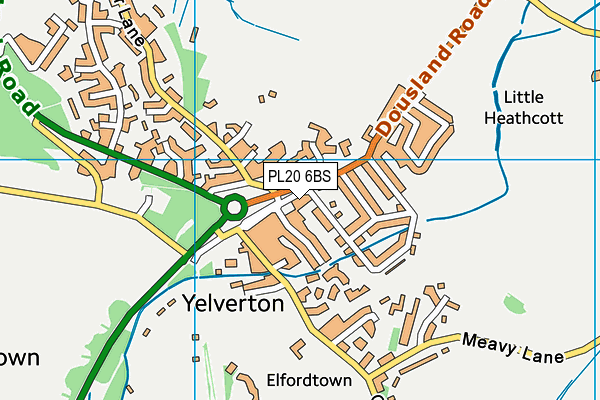 PL20 6BS map - OS VectorMap District (Ordnance Survey)