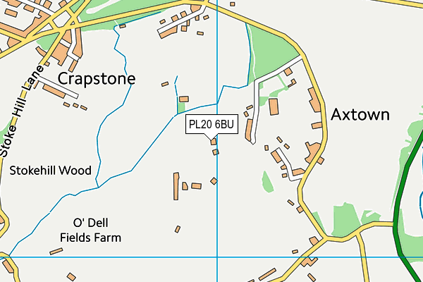 PL20 6BU map - OS VectorMap District (Ordnance Survey)