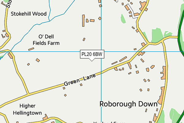 PL20 6BW map - OS VectorMap District (Ordnance Survey)