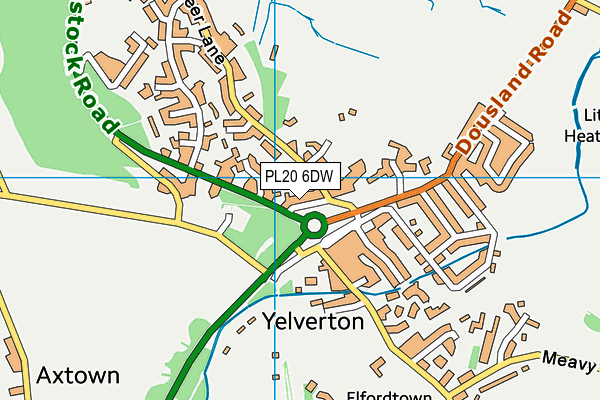 PL20 6DW map - OS VectorMap District (Ordnance Survey)