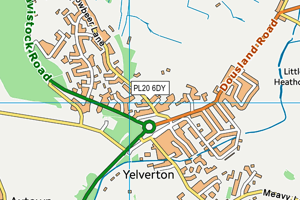 PL20 6DY map - OS VectorMap District (Ordnance Survey)