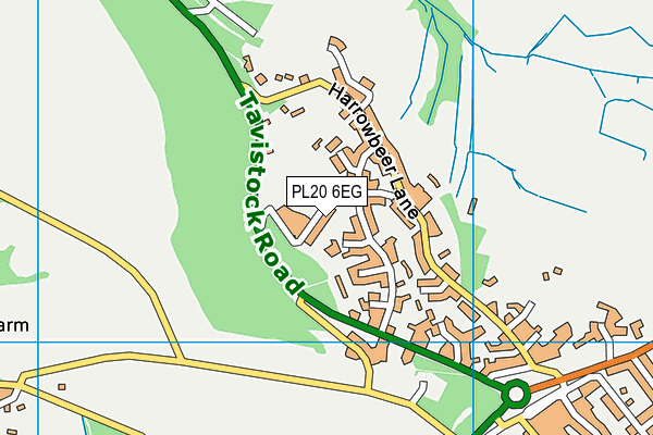 PL20 6EG map - OS VectorMap District (Ordnance Survey)