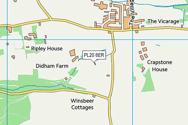 PL20 6ER map - OS VectorMap District (Ordnance Survey)