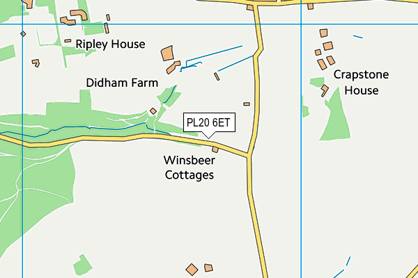 PL20 6ET map - OS VectorMap District (Ordnance Survey)