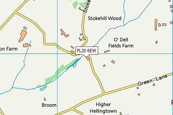 PL20 6EW map - OS VectorMap District (Ordnance Survey)