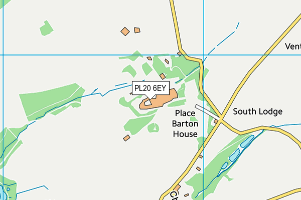 PL20 6EY map - OS VectorMap District (Ordnance Survey)