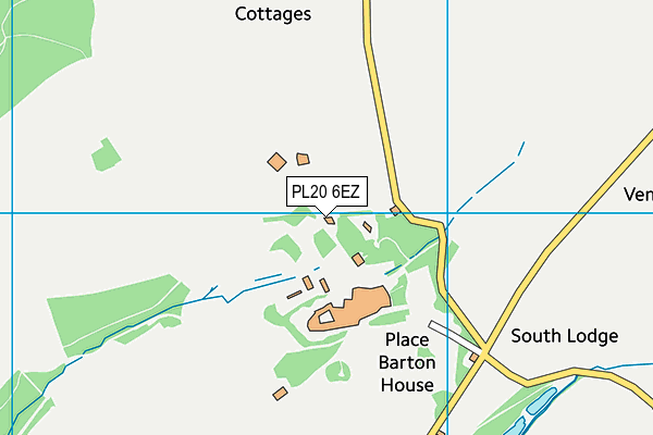 PL20 6EZ map - OS VectorMap District (Ordnance Survey)