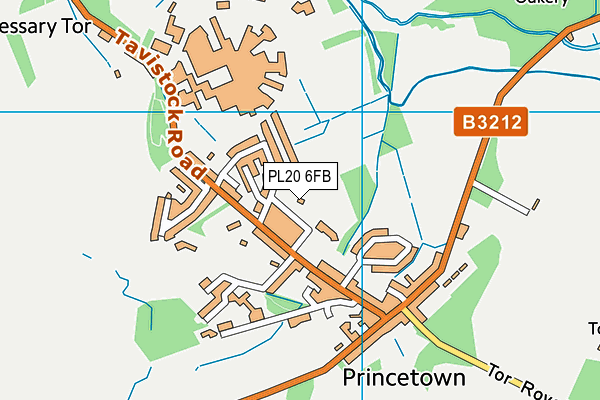 PL20 6FB map - OS VectorMap District (Ordnance Survey)