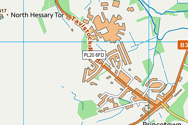 PL20 6FD map - OS VectorMap District (Ordnance Survey)