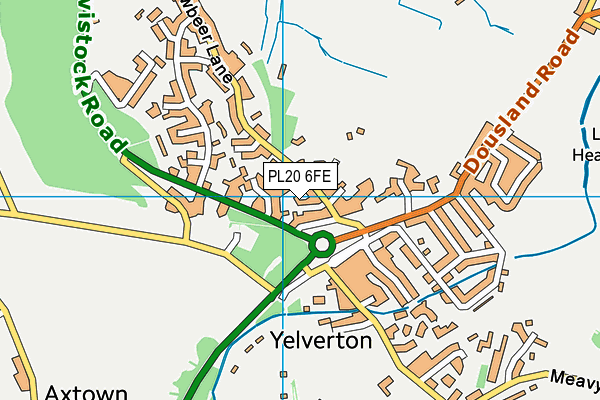 PL20 6FE map - OS VectorMap District (Ordnance Survey)