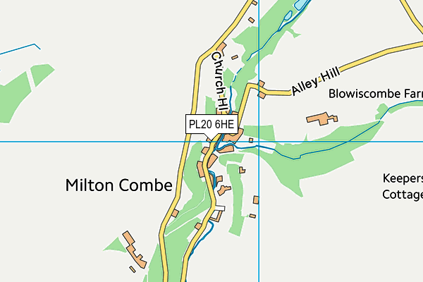 PL20 6HE map - OS VectorMap District (Ordnance Survey)