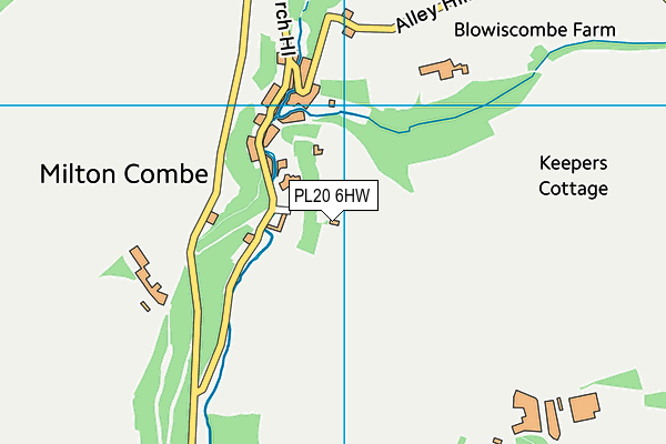 PL20 6HW map - OS VectorMap District (Ordnance Survey)