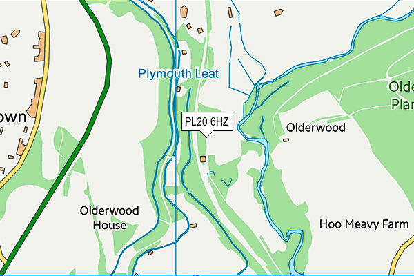 PL20 6HZ map - OS VectorMap District (Ordnance Survey)