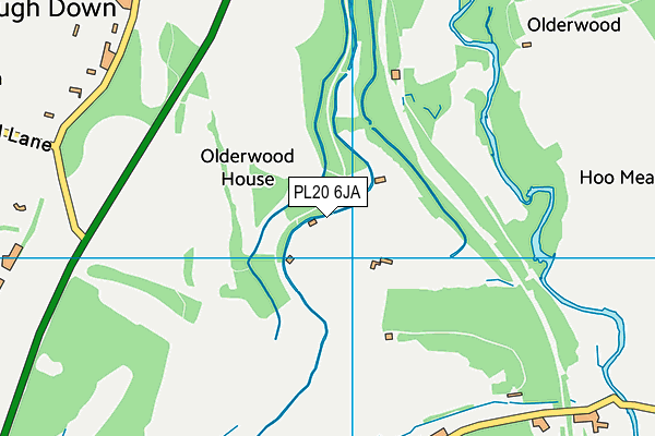 PL20 6JA map - OS VectorMap District (Ordnance Survey)