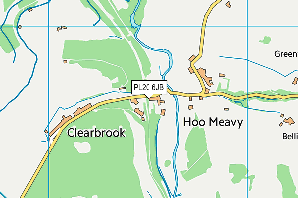 PL20 6JB map - OS VectorMap District (Ordnance Survey)