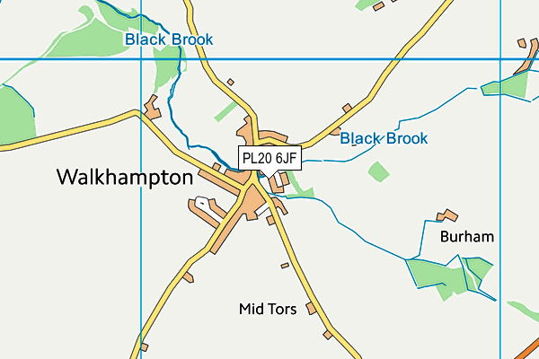 PL20 6JF map - OS VectorMap District (Ordnance Survey)