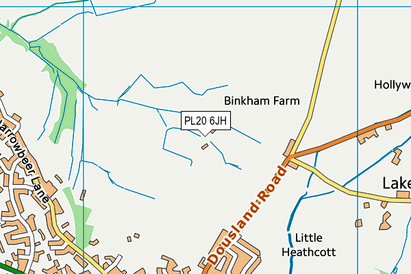 PL20 6JH map - OS VectorMap District (Ordnance Survey)