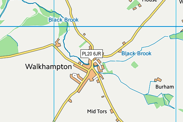 Lady Modiford's Church of England Primary School map (PL20 6JR) - OS VectorMap District (Ordnance Survey)