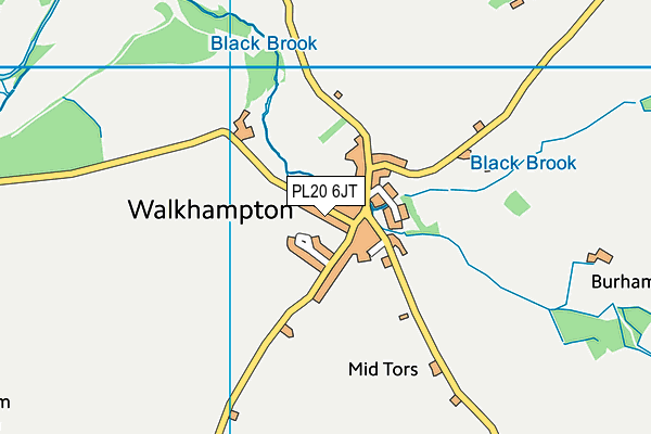 PL20 6JT map - OS VectorMap District (Ordnance Survey)