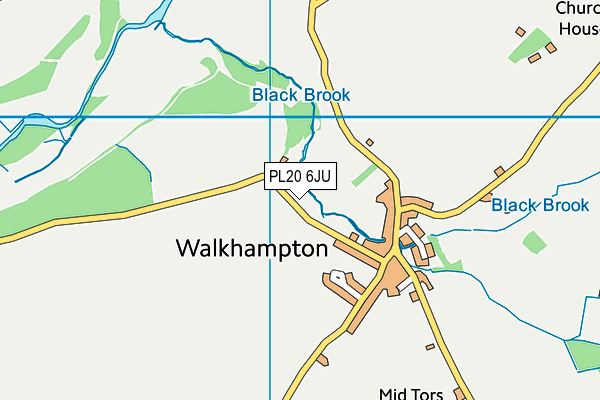 PL20 6JU map - OS VectorMap District (Ordnance Survey)